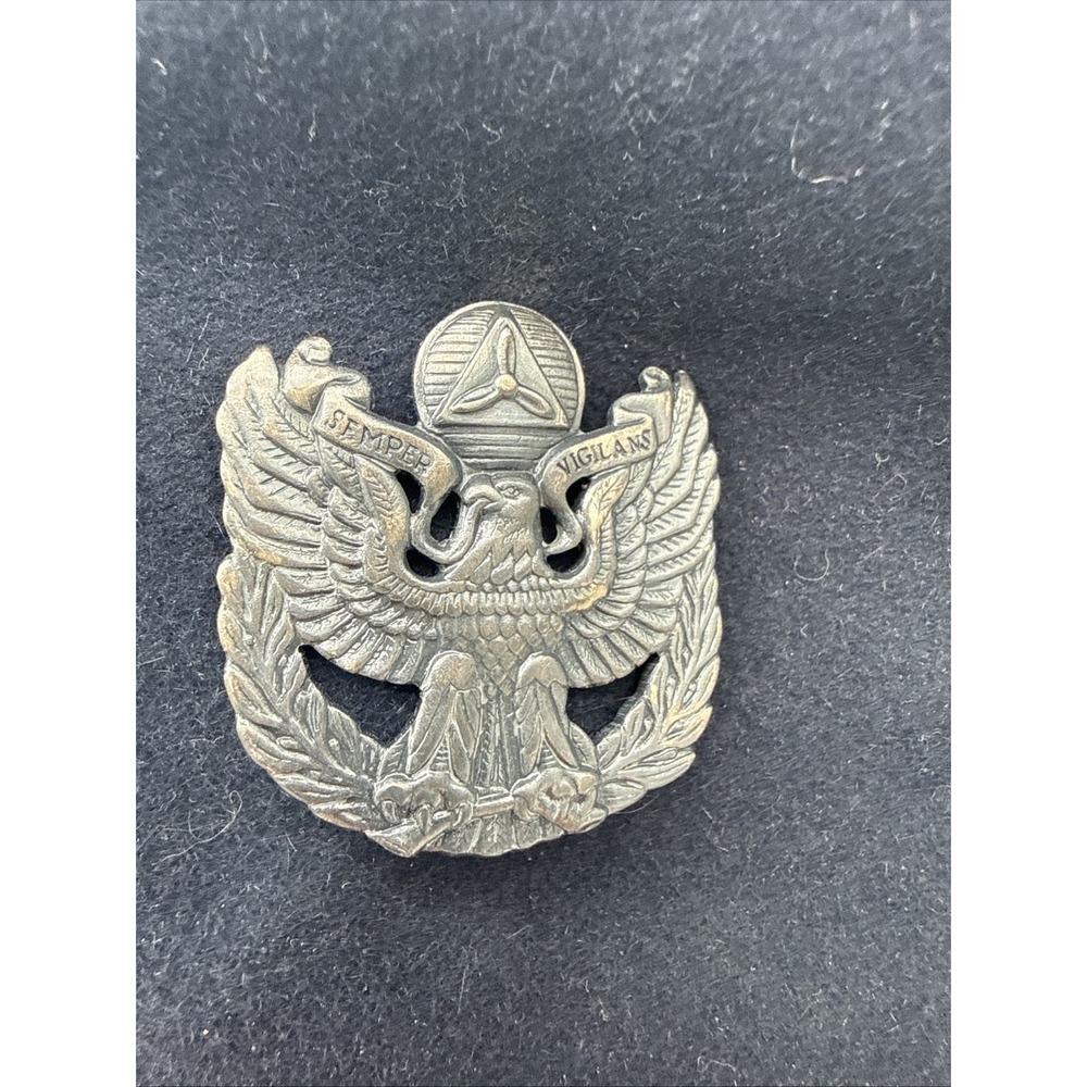 Vintage Sam Bonk Women's Blue Beret Civil Air Patrol With Eagle Insignia Size 23 - Picture 2 of 6